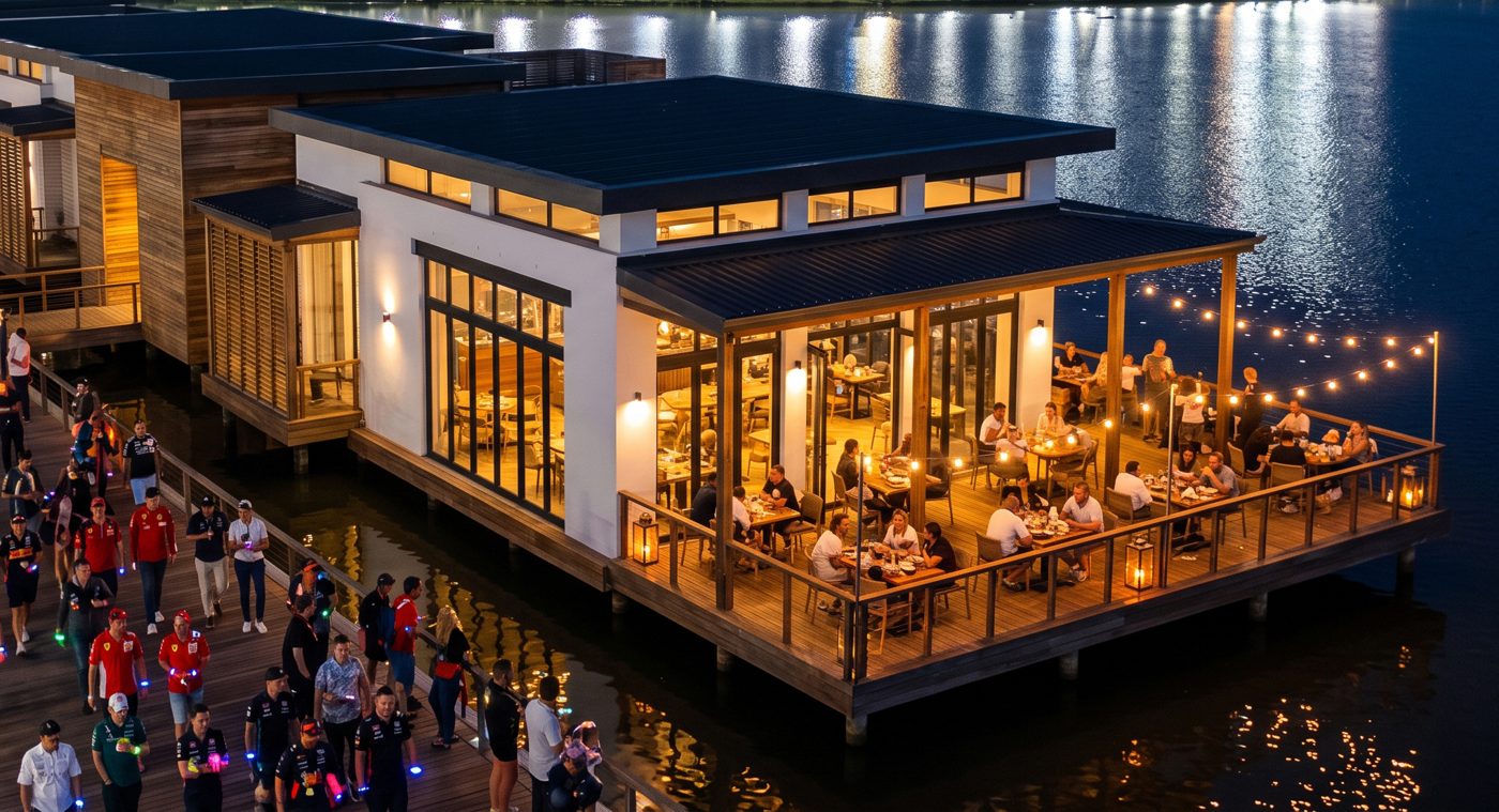 Lakeside restaurant. Artist’s impression.