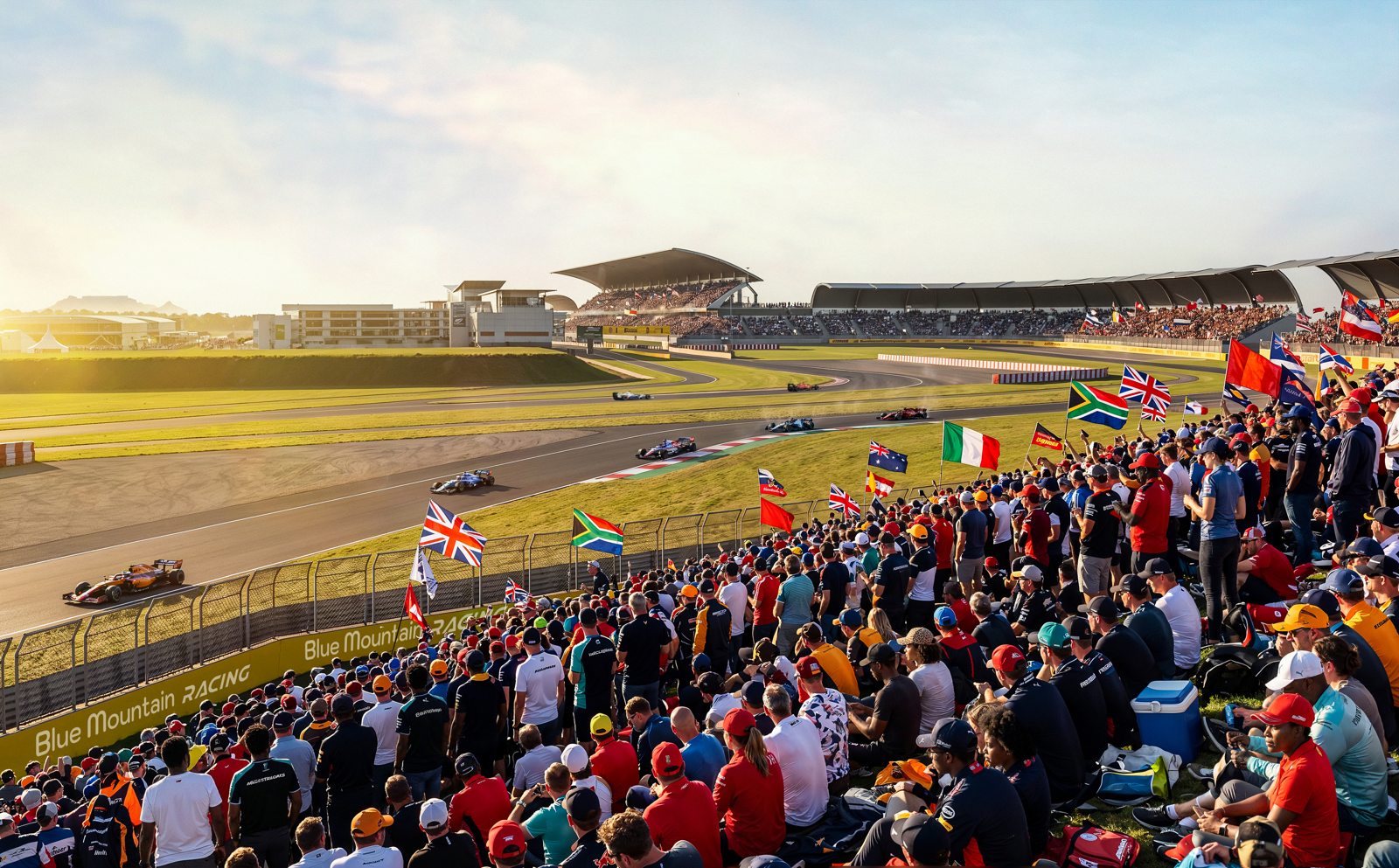 Race day at the proposed circuit. Artist’s impression.