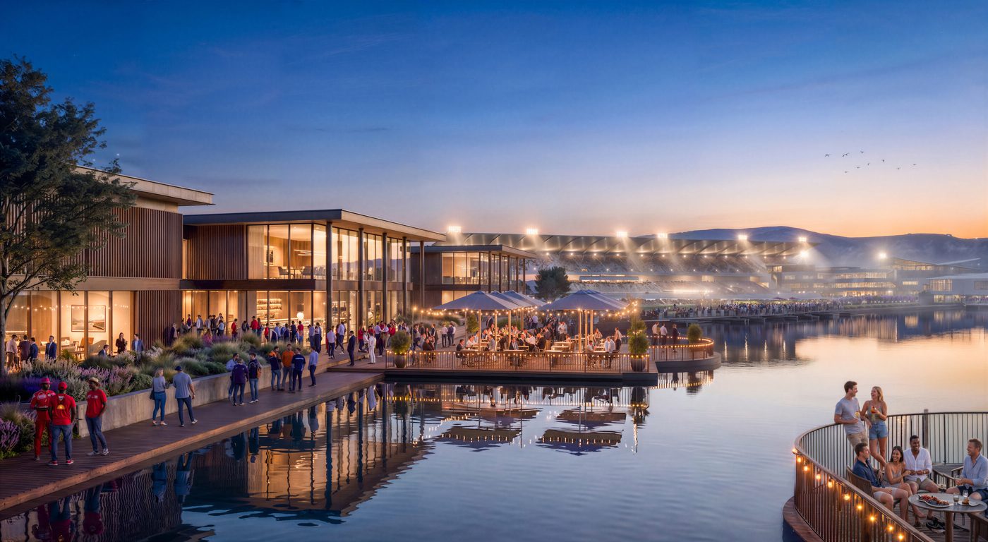 Waterfront dining precinct. Artist’s impression.